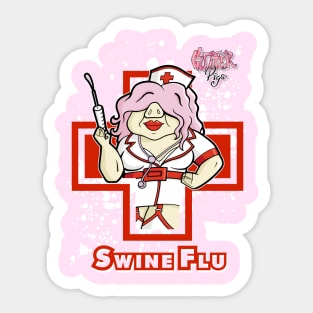 Gutter Pigs Swine Flu Sticker